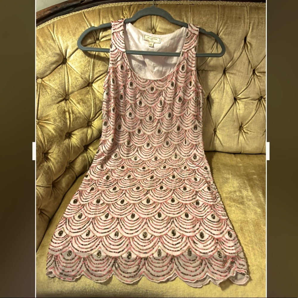 Moulinette Soeurs Cocktail Dress Hand Beaded